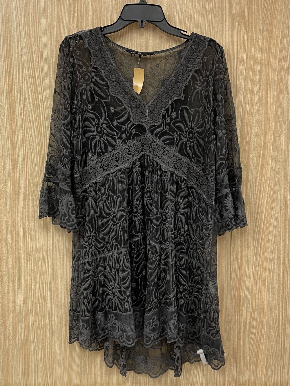 Gretty Zueger Black Lace Top Size S